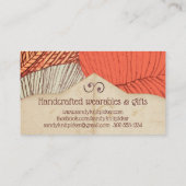 Visitenkarte aus handgezogenen Strickwaren (Rückseite)