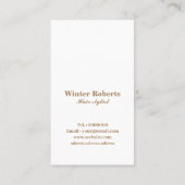 Visitenkarte aus Marmor-Glitzer aus dem Haar (Rückseite)