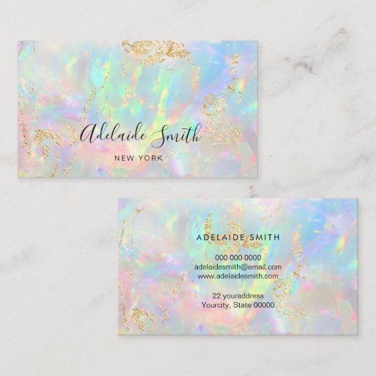 Visitenkarte aus optischem Stein (Vorne/Hinten)