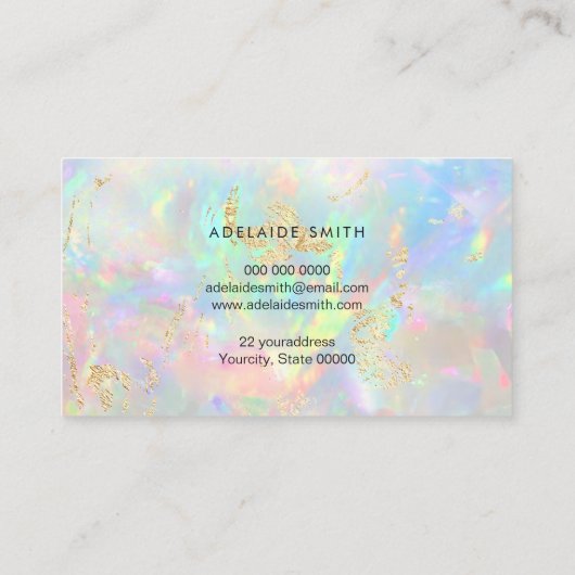 Visitenkarte aus optischem Stein (Rückseite)