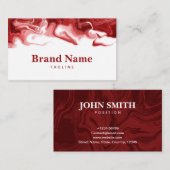 Visitenkarte aus rotem und weißem Marmor (Vorne/Hinten)