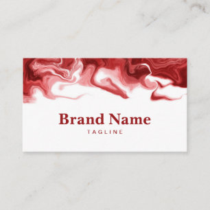 Visitenkarte aus rotem und weißem Marmor