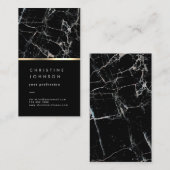 Visitenkarte aus schwarzem Marmor (Vorne/Hinten)