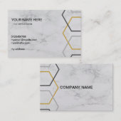 Visitenkarte aus weißem Marmor (Vorne/Hinten)