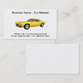 Visitenkarte: Autos / Automobil Visitenkarte (Vorne/Hinten)