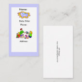 Visitenkarte - Babysitter (Vorne/Hinten)