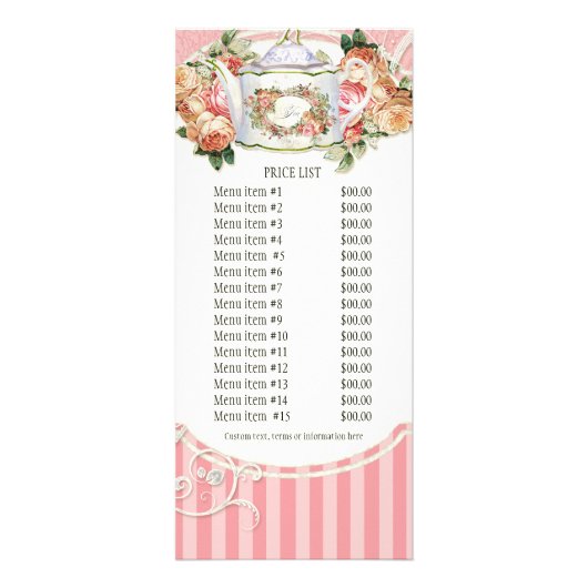 Visitenkarte - Barock Englisch Rose Floral Werbekarte (Vorne)