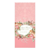 Visitenkarte - Barock Englisch Rose Floral Werbekarte (Hinten)