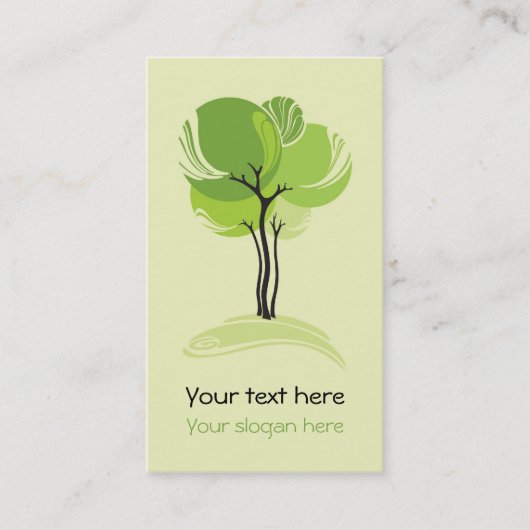 Visitenkarte Baum Zeichnung (Vorderseite)
