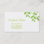 Visitenkarte-Baumast-Hochzeits-Planergrün Visitenkarte (Rückseite)