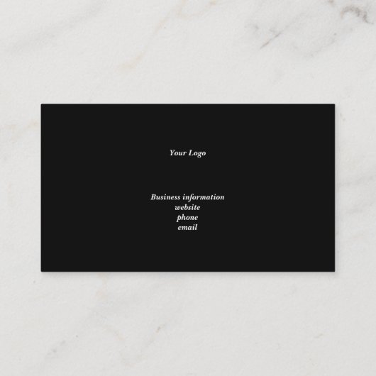 Visitenkarte. Bearbeiten des Texts Visitenkarte (Rückseite)