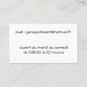 VISITENKARTE BEFÖRDERT (Rückseite)