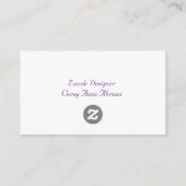 Visitenkarte Begleitkarte (Rückseite)