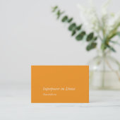 Visitenkarte Benutzerdefinierter Text Orange Blau  (Stehend Vorderseite)
