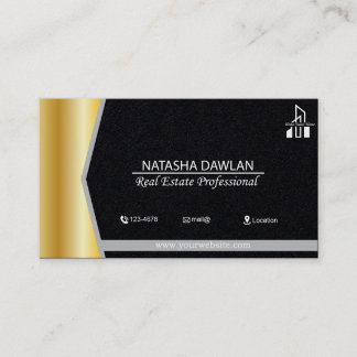 Visitenkarte Beruflich Real Anwesen, Gold Thema
