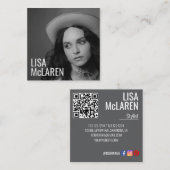 Visitenkarte - Berufliches Foto und QR-Code (Vorne/Hinten)