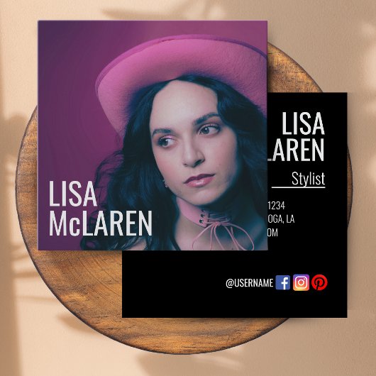 Visitenkarte - Berufliches Foto und QR-Code