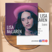 Visitenkarte - Berufliches Foto und QR-Code