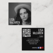 Visitenkarte - Berufliches Foto und QR-Code (Vorne/Hinten)