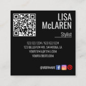 Visitenkarte - Berufliches Foto und QR-Code (Rückseite)