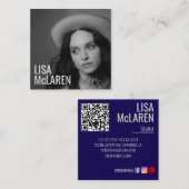 Visitenkarte - Berufliches Foto und QR-Code (Vorne/Hinten)