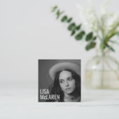 Visitenkarte - Berufliches Foto und QR-Code (Stehend Vorderseite)