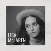 Visitenkarte - Berufliches Foto und QR-Code (Vorderseite)