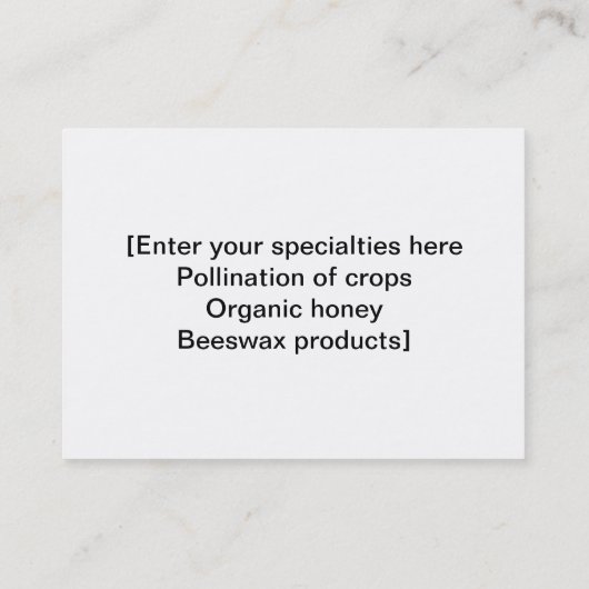 Visitenkarte - Bienenhalter (Rückseite)