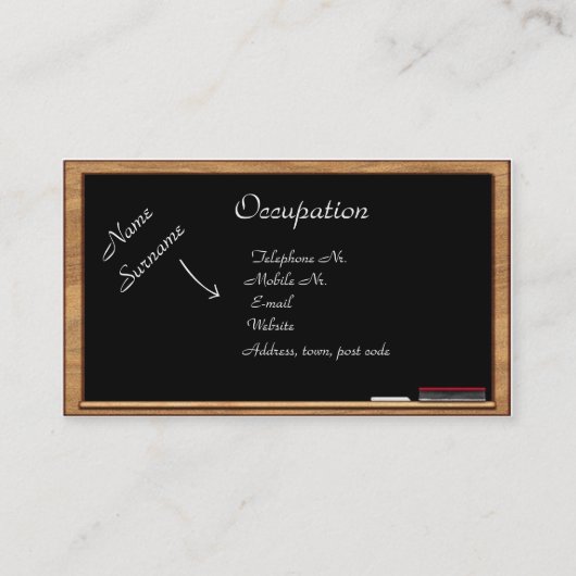 Visitenkarte: Bildung u. Training Visitenkarte (Vorderseite)