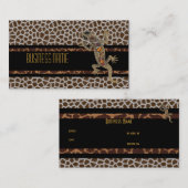 Visitenkarte Black Animal Lizard Jewel (Vorne/Hinten)