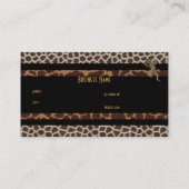 Visitenkarte Black Animal Lizard Jewel (Rückseite)