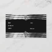 Visitenkarte Black Silver Phoenix Bird Jewel (Rückseite)