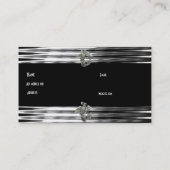 Visitenkarte Black Silver Phoenix Bird Jewel (Rückseite)