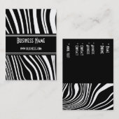 Visitenkarte Black & White Style Zebra Drehung (2) (Vorne/Hinten)