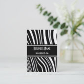 Visitenkarte Black & White Style Zebra Drehung (2) (Stehend Vorderseite)