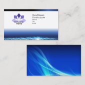 Visitenkarte blau für einen Fachmann (Vorne/Hinten)