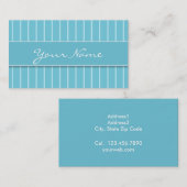 Visitenkarte - Blaue Linien (Vorne/Hinten)