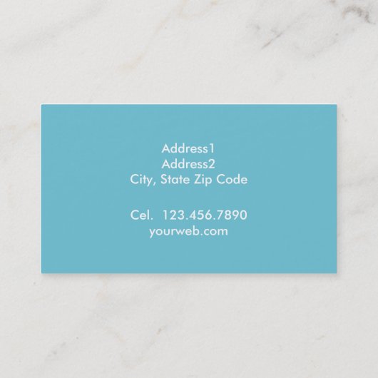 Visitenkarte - Blaue Linien (Rückseite)