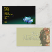 Visitenkarte, Blauer Lotus und Buddha Visitenkarte (Vorne/Hinten)