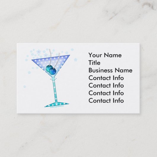 Visitenkarte - BLAUER MARTINI (Vorderseite)