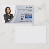 Visitenkarte: Blaues Foto Visitenkarte (Vorne/Hinten)