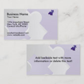 Visitenkarte-blaues Puzzlespiel-Stück-Logo Visitenkarte (Vorne/Hinten)