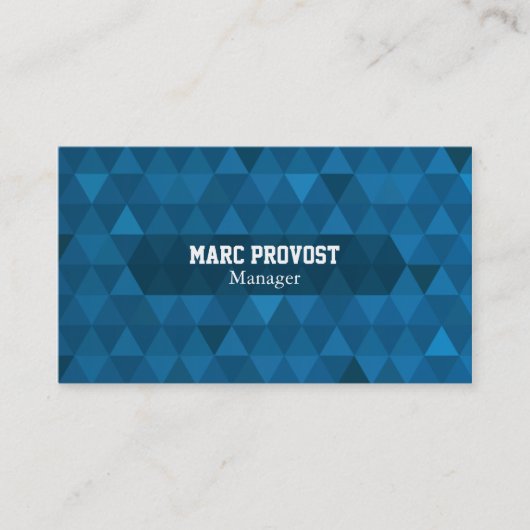 Visitenkarte Blue Triangles (Vorderseite)