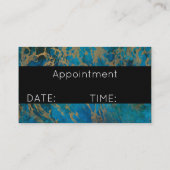 Visitenkarte/Blue und Gold-Marmor Terminkarte (Rückseite)