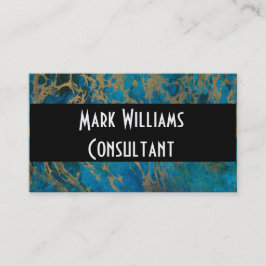 Visitenkarte/Blue und Gold-Marmor Terminkarte