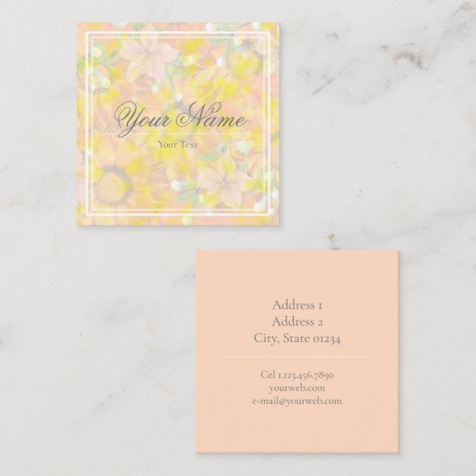 Visitenkarte - Blumen (Vorne/Hinten)