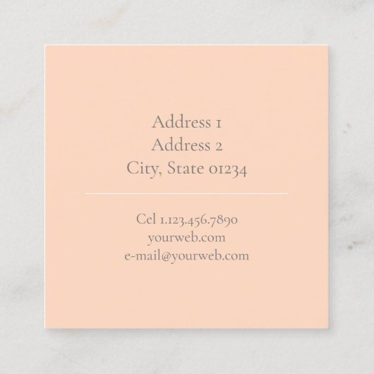 Visitenkarte - Blumen (Rückseite)