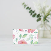 Visitenkarte - Blumenfarbdruck (Stehend Vorderseite)