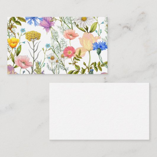 Visitenkarte - Blumenfarbdruck (Vorne/Hinten)