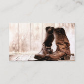 Visitenkarte Boots Country Rustic Western Wear Ba (Rückseite)